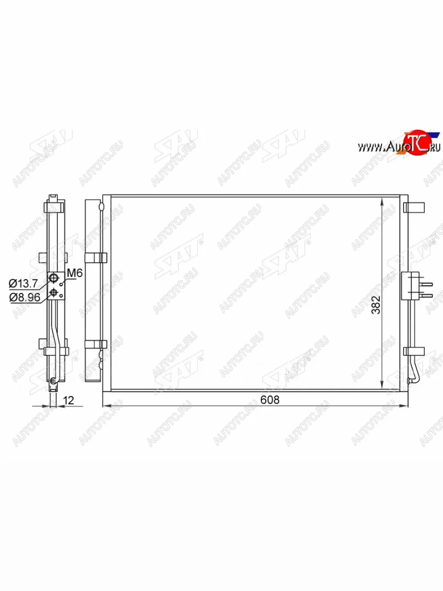 Радиатор кондиционера Kia Soul 08-14 SAT ST-KA15-394-A0  в Керчи Республика Крым