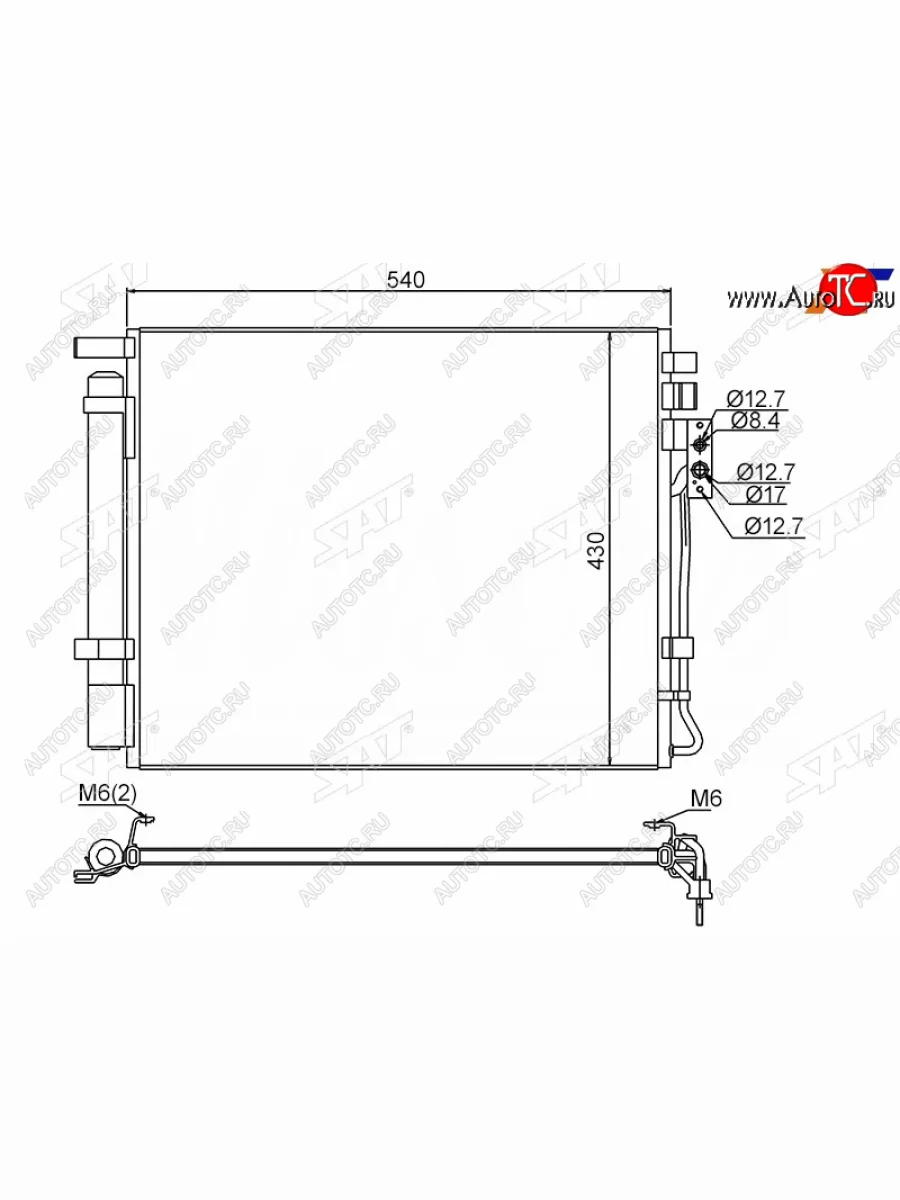 Радиатор кондиционера Kia Sorento 09-21 SAT ST-KA56-394-A0  в Керчи Республика Крым