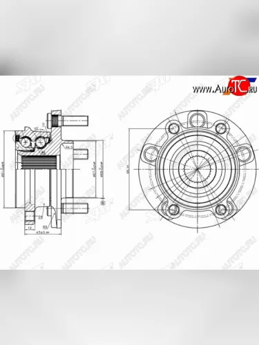 Ступичный узел перед MAZDA 36CX-5 11- SAT ST-KD35-33-04XC