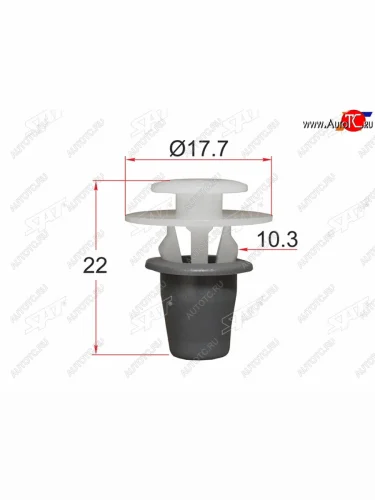 Клипса обшивки двери VAGCITROENPEUGEOTRENAULT (1 шт.) SAT ST-KE-134