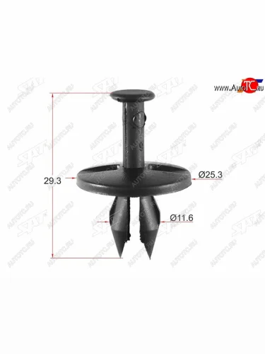 Клипса защиты бампера GM (1 шт.) SAT ST-KE-332