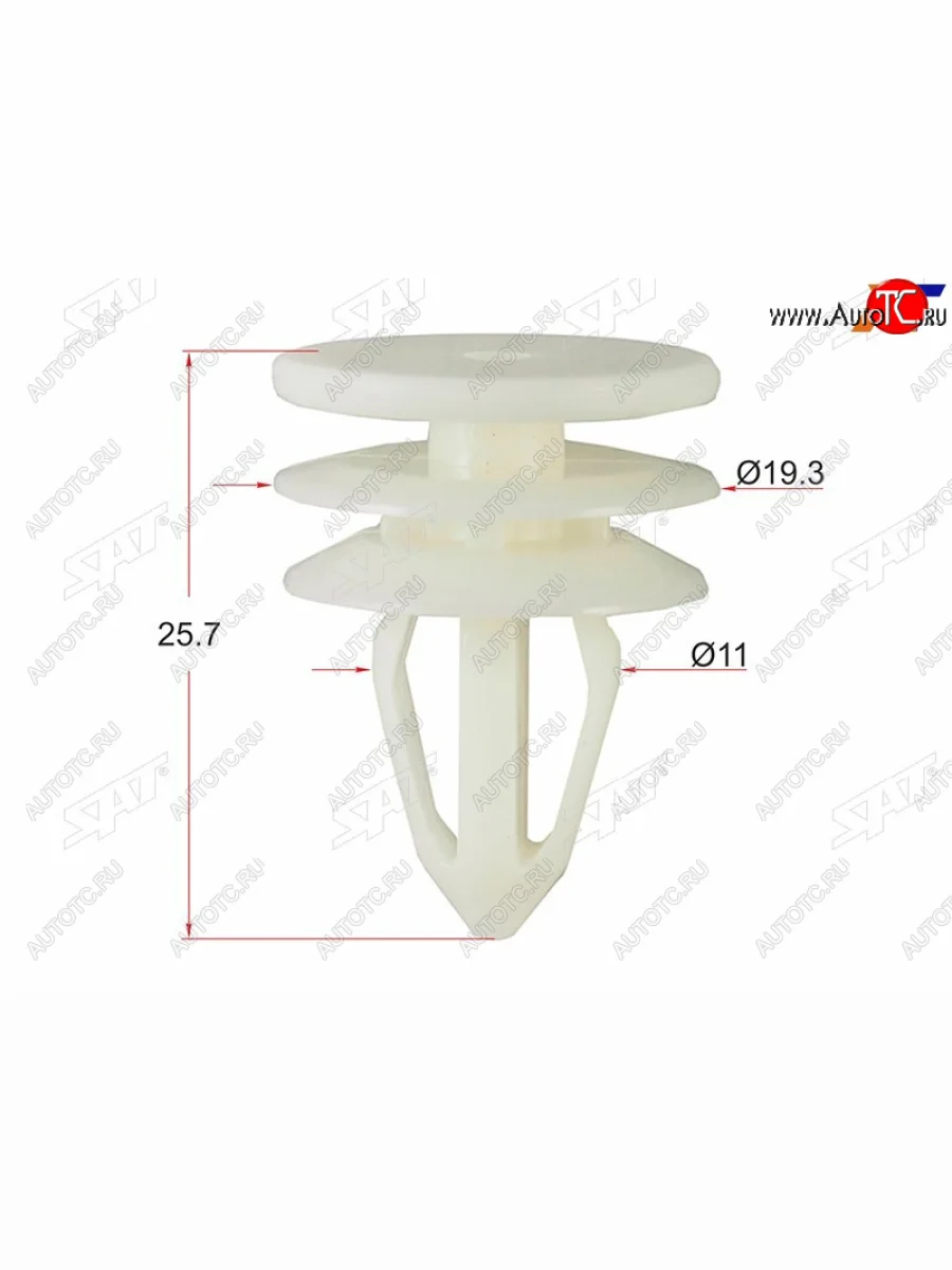 Клипса обшивки двери GMDAEWOO (1 шт.) SAT ST-KE-336  в Самаре Самарской области