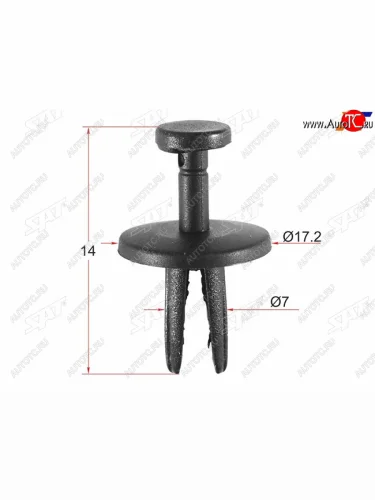 Клипса подкрылка GM (1 шт.) SAT ST-KE-341
