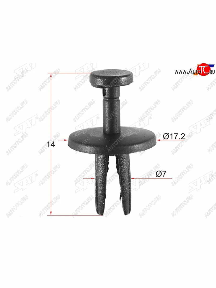 Клипса подкрылка GM (1 шт.) SAT ST-KE-341  в Самаре Самарской области