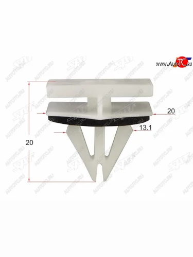 Клипса молдинга GM (1 шт.) SAT ST-KE-349