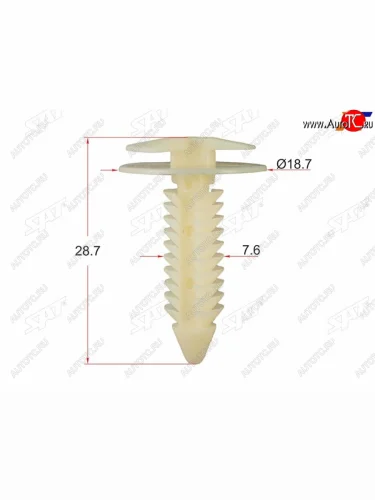 Клипса обшивки двери GM (1 шт.) SAT ST-KE-364