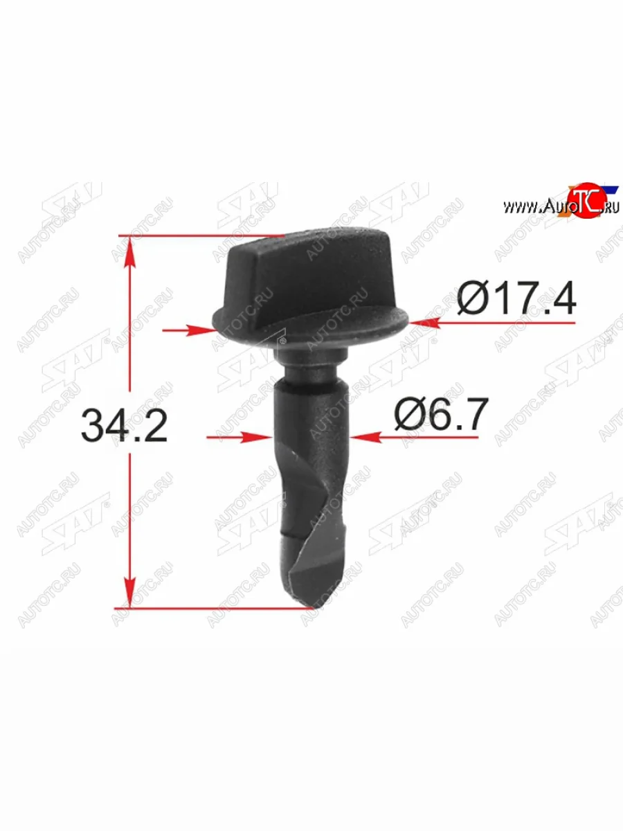 Клипса обшивки кузова VAG (1 шт.) SAT ST-KE-386  в Самаре Самарской области