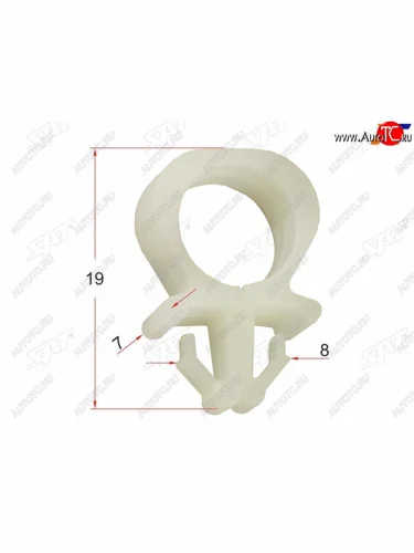 Клипса трубки эл. проводки FORDMAZDA (1 шт.) SAT ST-KJ-1035