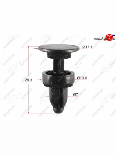 Клипса решетки радиатора HONDA (1 шт.) SAT ST-KJ-1018