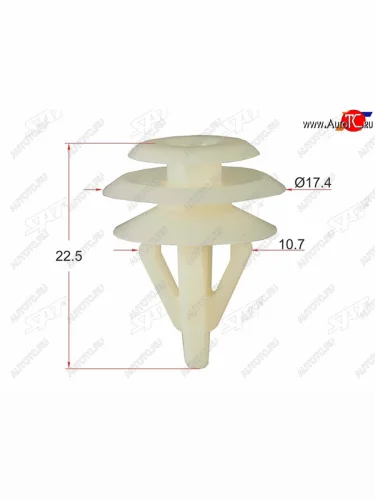 Клипса обшивки двери HONDA (1 шт.) SAT ST-KJ-1048
