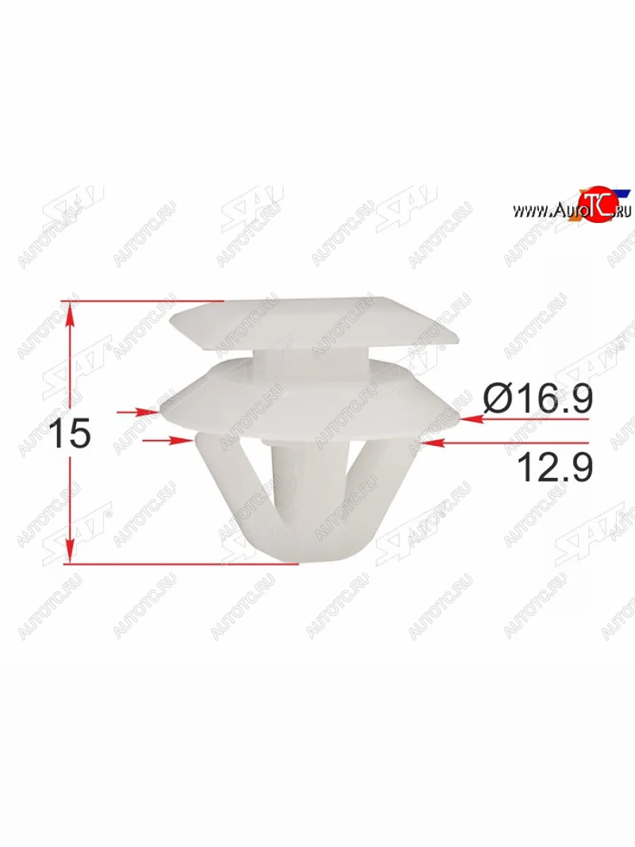 Клипса молдинга кузова MAZDA (1 шт.) SAT ST-KJ-1735  в Самаре Самарской области