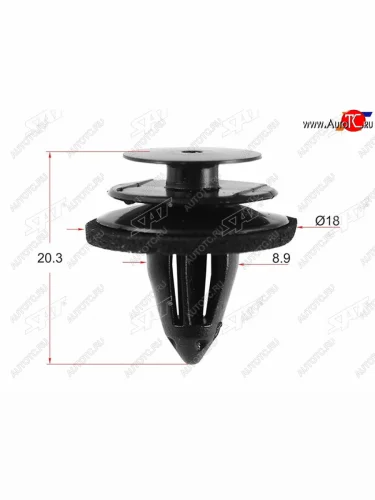 Клипса обшивки двери NISSANRENAULT (1 шт.) SAT ST-KJ-1458