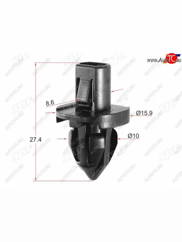 Клипса бампера HONDA (1 шт.) SAT ST-KJ-2295