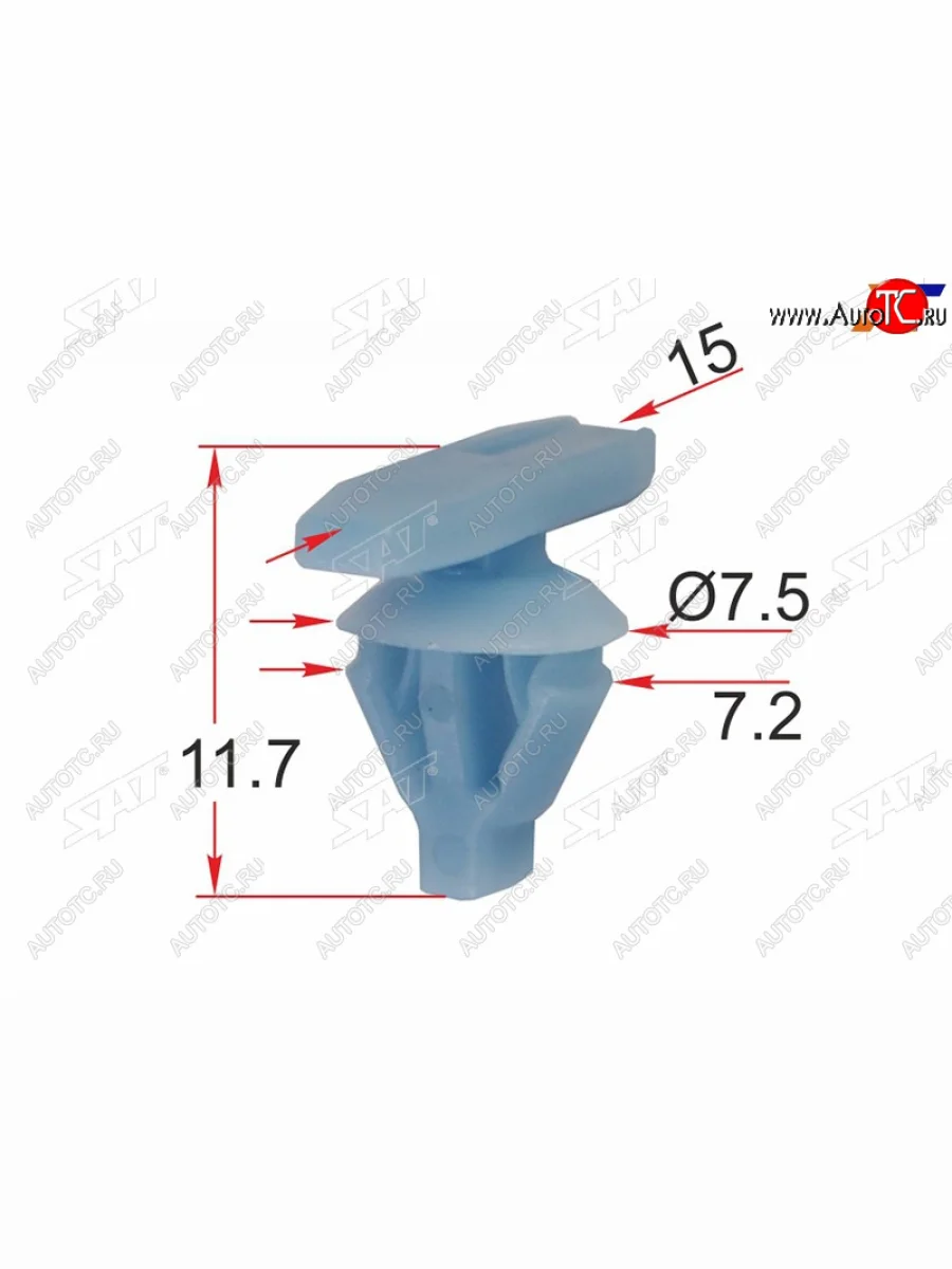 Клипса крепежная HONDA (1 шт.) SAT ST-KJ-2458  в Самаре Самарской области