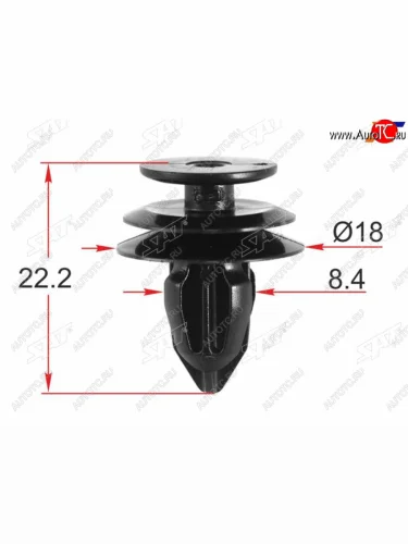 Клипса обшивки двери HONDA (1 шт.) SAT ST-KJ-2473