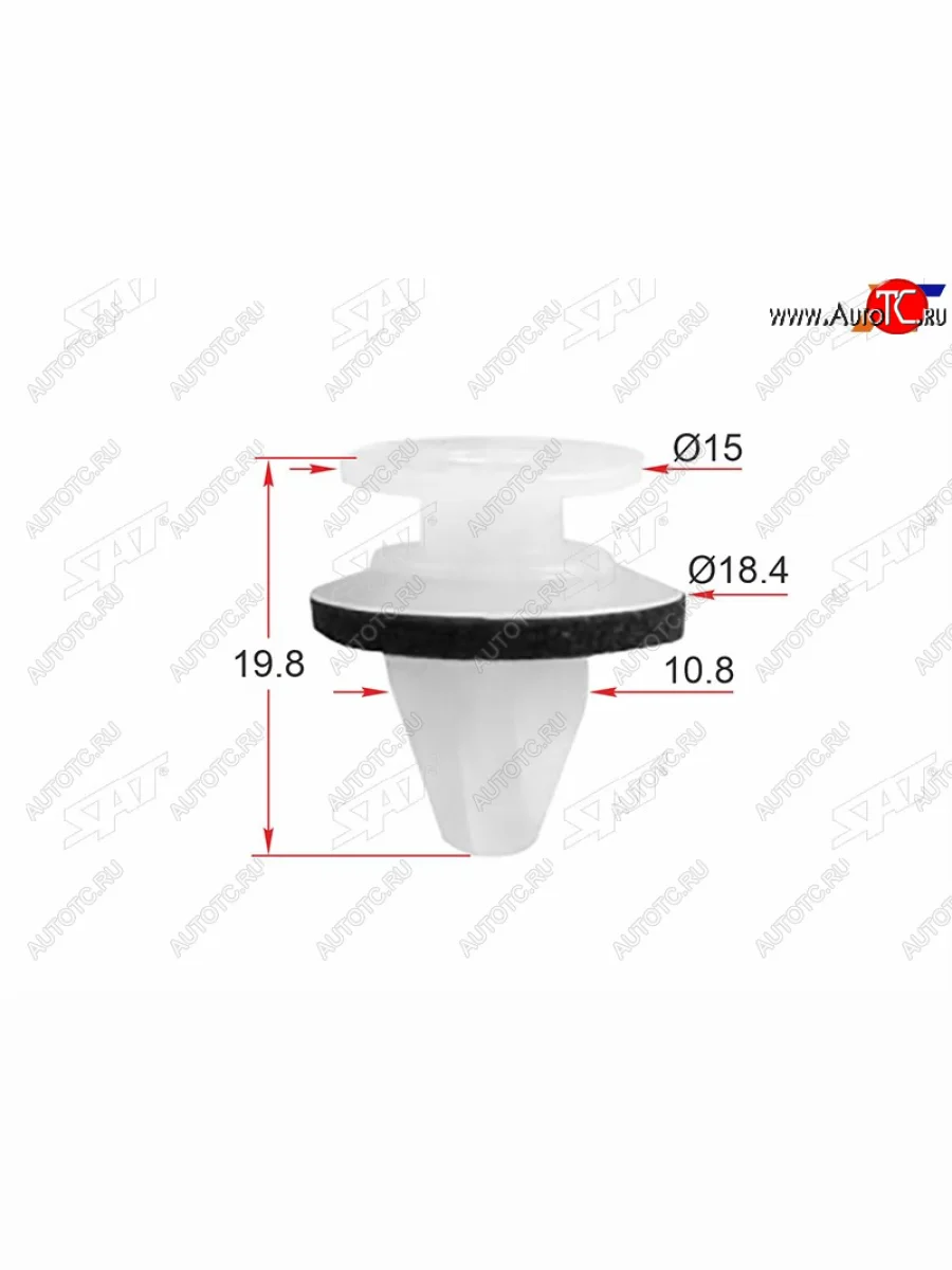 Клипса накладки кузова MAZDA (1 шт.) SAT ST-KJ-2512  в Самаре Самарской области