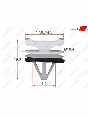 Клипса накладки кузова MAZDA (1 шт.) SAT ST-KJ-2511