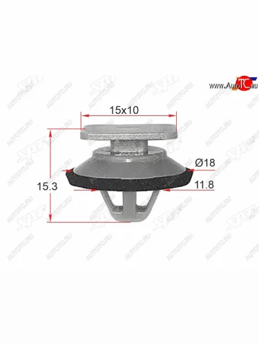 Клипса накладки кузова MAZDA (1 шт.) SAT ST-KJ-2521