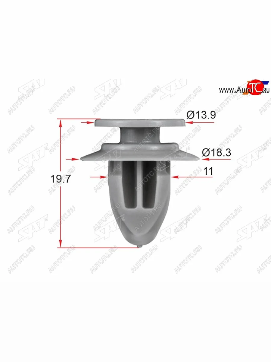 Клипса накладки кузова MAZDA (1 шт.) SAT ST-KJ-2518  в Самаре Самарской области