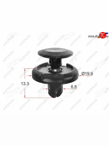 Клипса крепежная SAT ST-KJ-346 (1 шт.) SAT ST-KJ-346