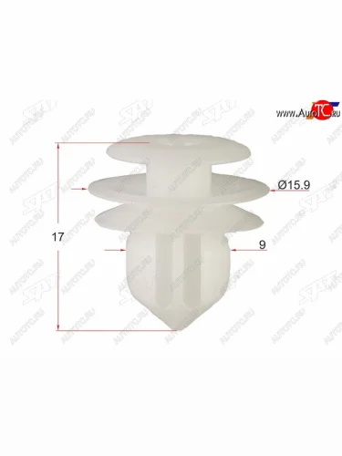 Клипса молдинга кузова TOYOTALEXUSHONDA (1 шт.) SAT ST-KJ-499