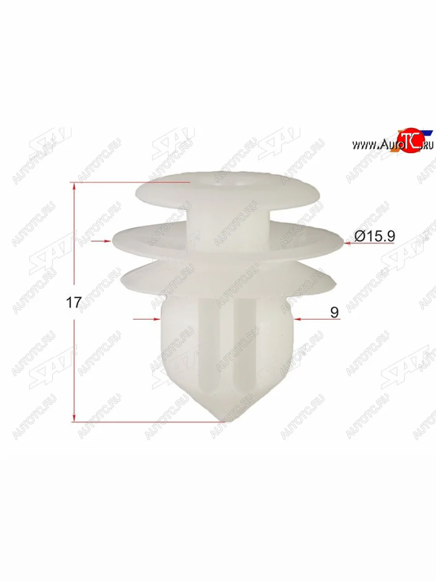 Клипса молдинга кузова TOYOTALEXUSHONDA (1 шт.) SAT ST-KJ-499  в Самаре Самарской области