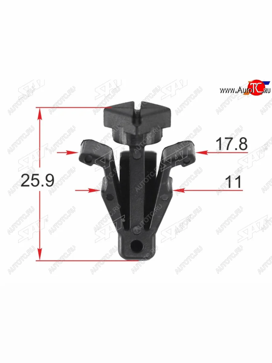 Клипса фиксатор NISSAN (1 шт.) SAT ST-KJ-614  в Самаре Самарской области