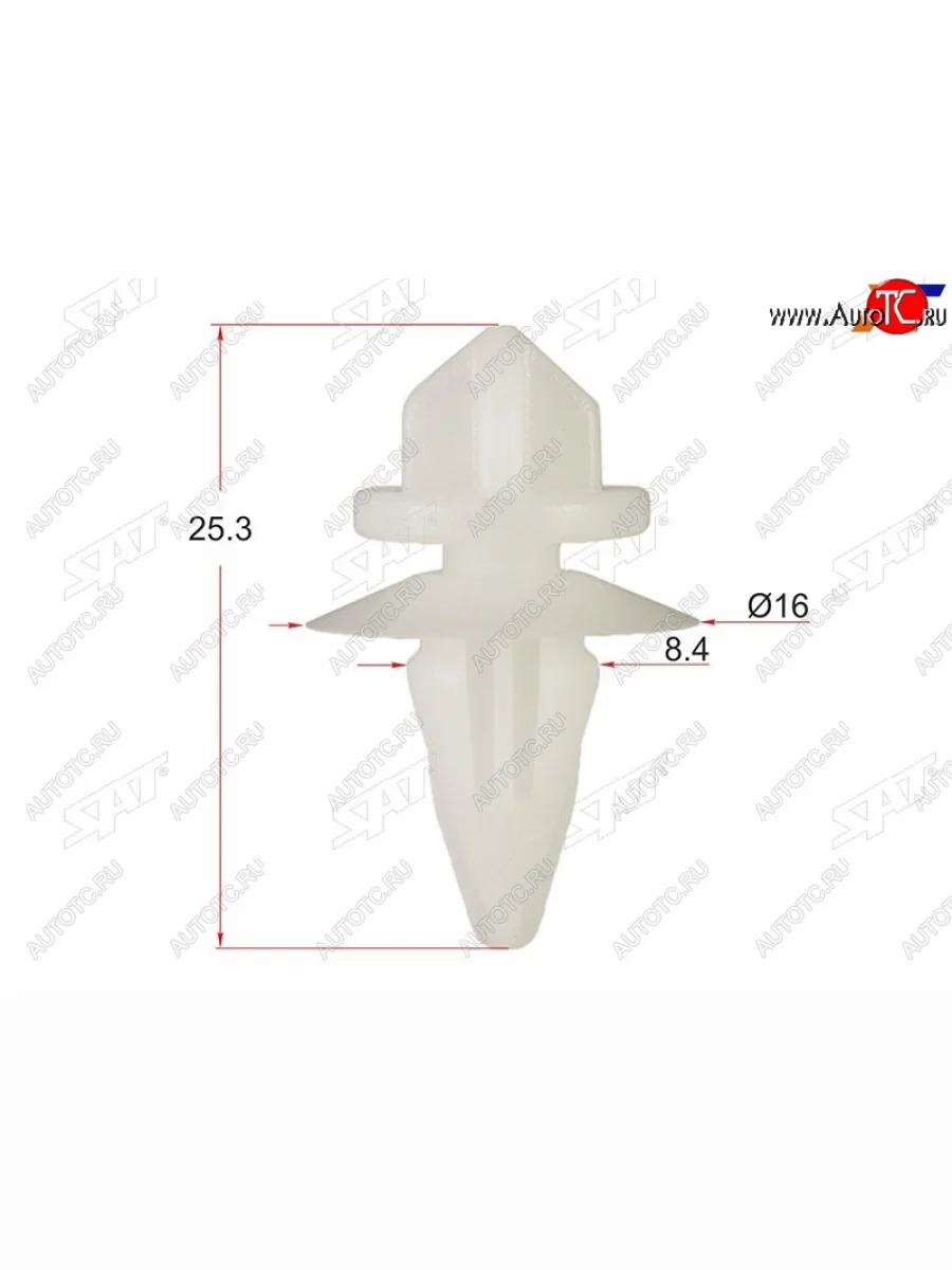 Клипса молдинга кузова MITSUBISHI (1 шт.) SAT ST-KJ-848  в Самаре Самарской области