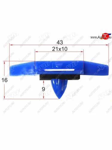 Клипса молдинга кузова HONDA (1 шт.) SAT ST-M10563