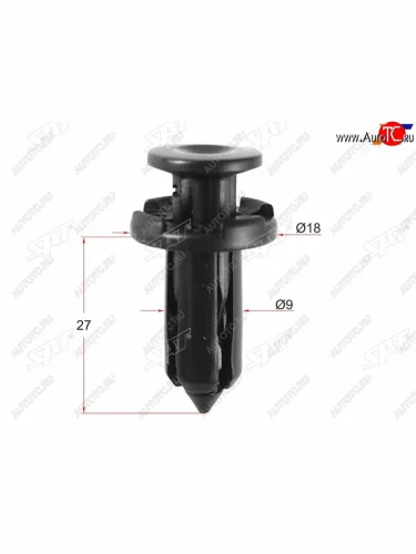 Клипса защиты бампера NISSAN (1 шт.) SAT ST-M10678