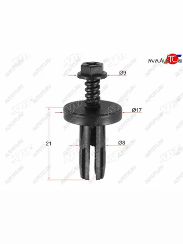 Клипса защиты бампера NISSAN (1 шт.) SAT ST-M10689