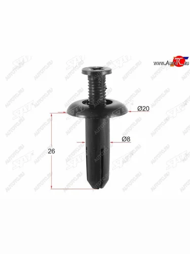 Клипса защиты бампера MITSUBISHI (1 шт.) SAT ST-M10642