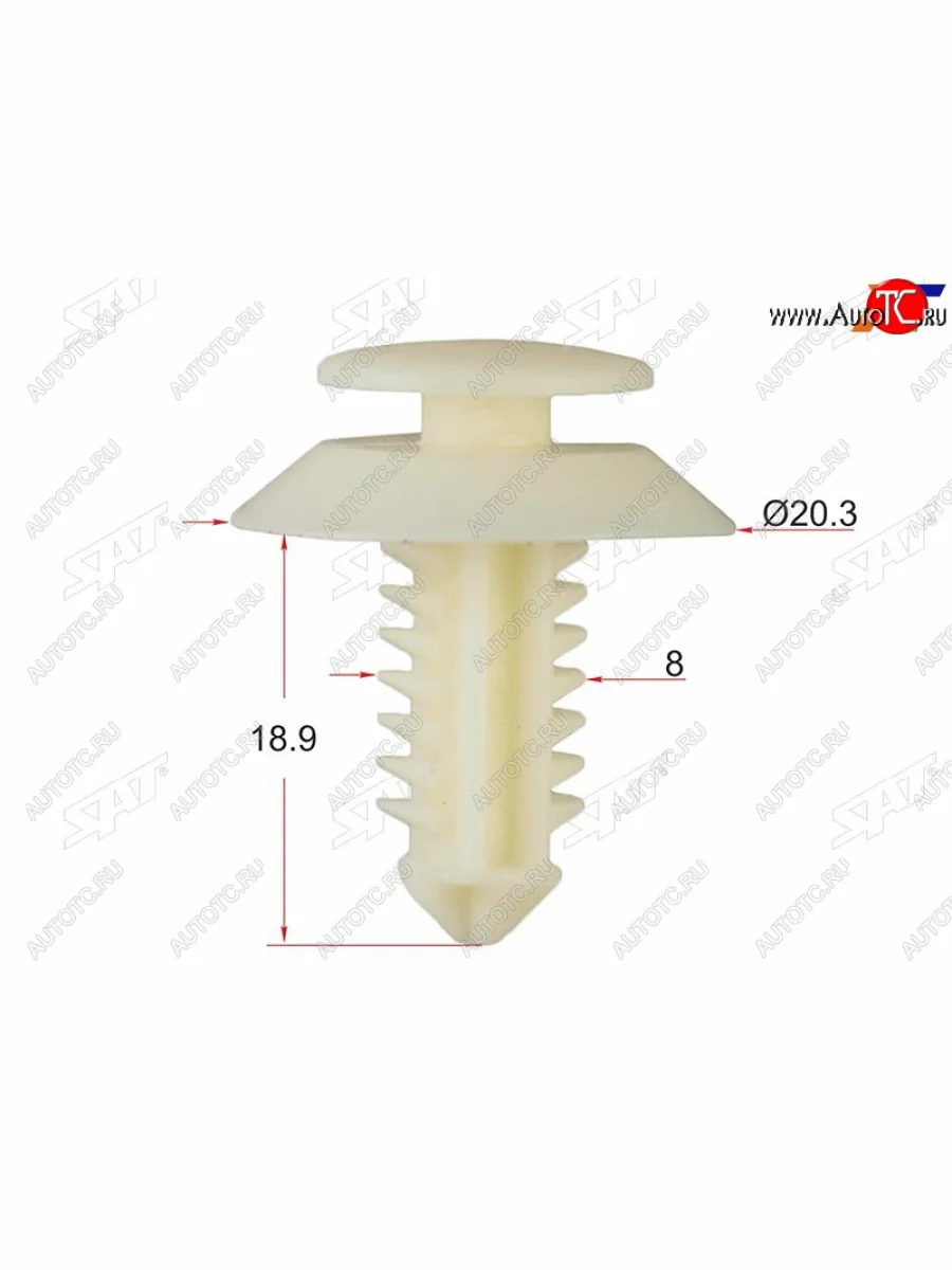 Клипса обшивки FORD (1 шт.) SAT ST-M10737  в Самаре Самарской области