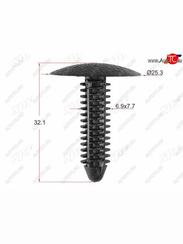 Клипса обшивки двери FORD (1 шт.) SAT ST-M10758
