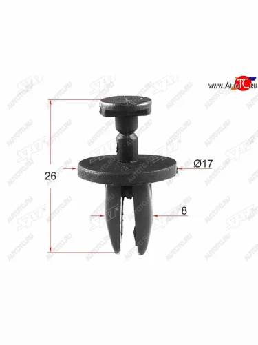 Клипса защиты бампера GM (1 шт.) SAT ST-M10862