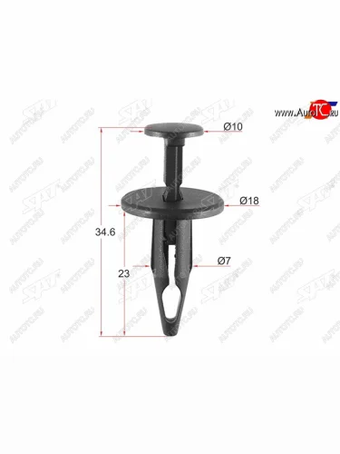 Клипса защиты бампера GM (1 шт.) SAT ST-M10847