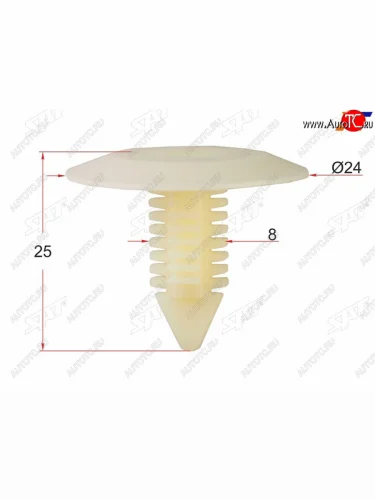 Клипса обшивки капота GM (1 шт.) SAT ST-M10881