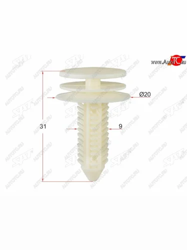 Клипса обшивки двери GM (1 шт.) SAT ST-M10901