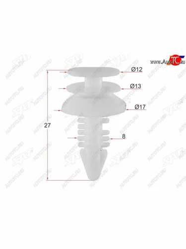 Клипса обшивки двери GMDAEWOO (1 шт.) SAT ST-M10900
