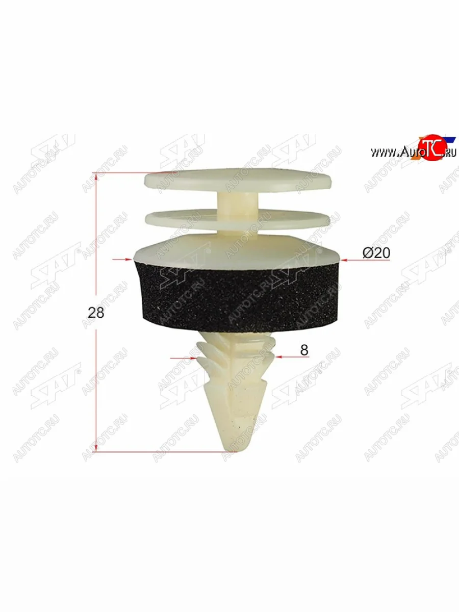 Клипса обшивки GMCHEVROLET (1 шт.) SAT ST-M10928  в Самаре Самарской области