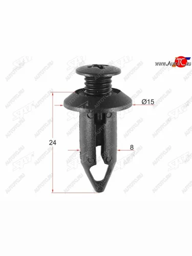 Клипса защиты бампера GM/FORD/DAEWOO (1 шт.) SAT ST-M10954, stm10954 SAT ST-M10954