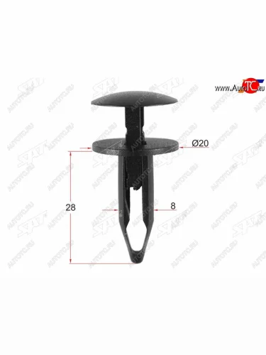 Клипса фиксатор FORDGM (1 шт.) SAT ST-M10949