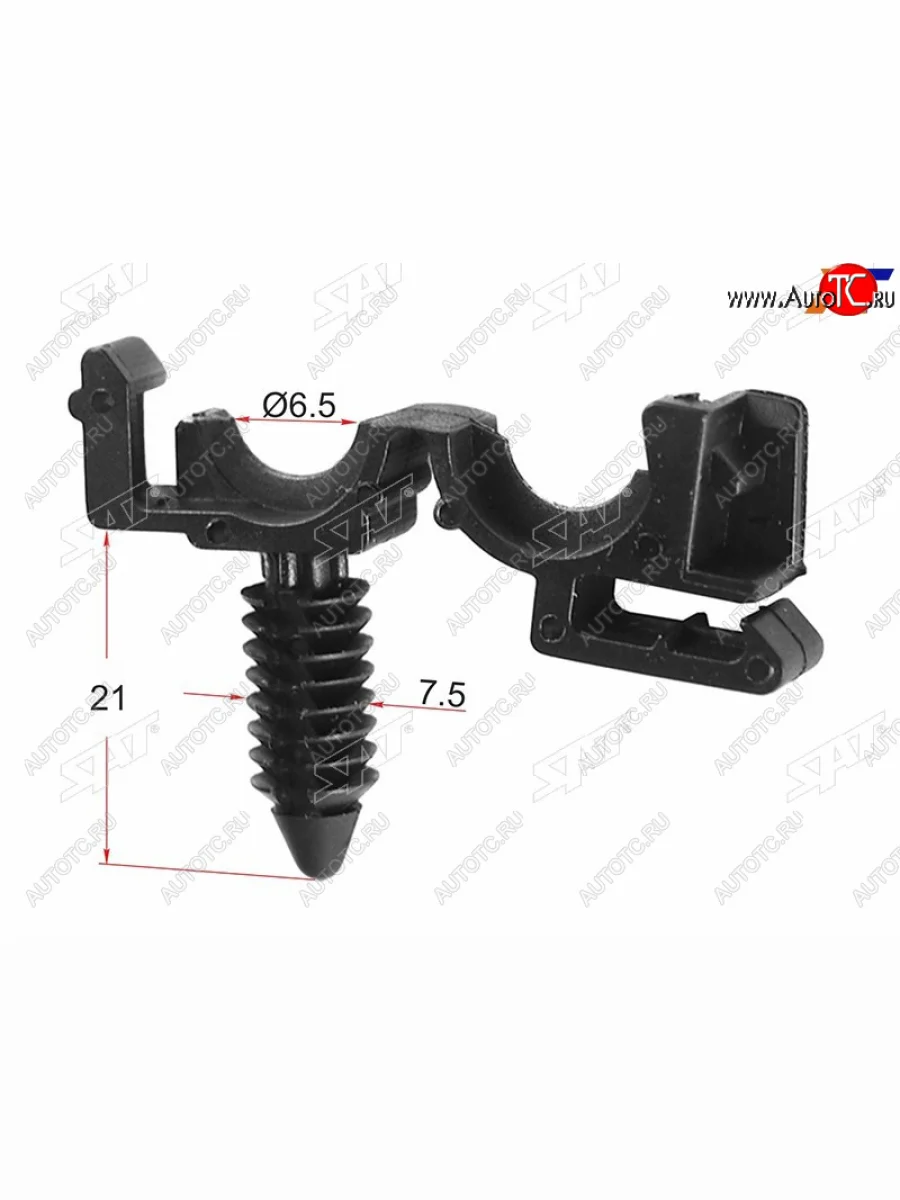 Клипса трубки эл. Проводки GM (1 шт.) SAT ST-M10994  в Самаре Самарской области