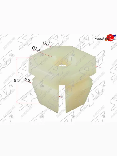 Клипса панели приборов GM (1 шт.) SAT ST-M10983