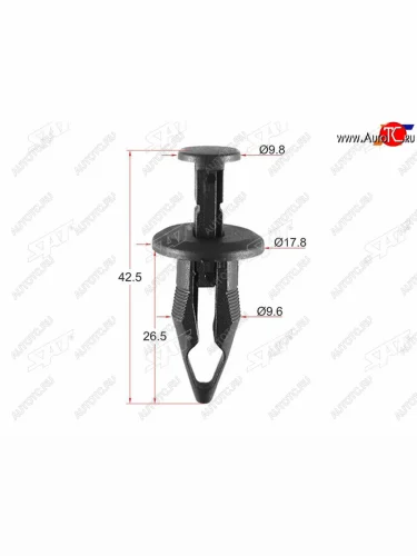 Клипса защиты бампера GM (1 шт.) SAT ST-M11047