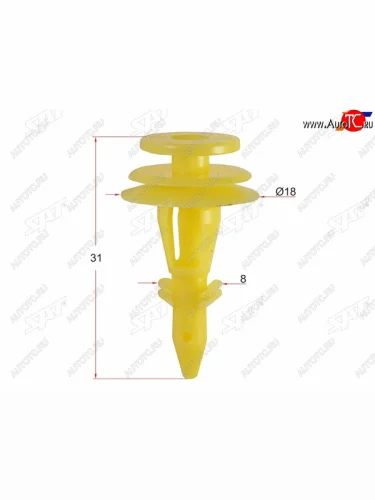 Клипса обшивики багажника CHRYSLERJEEP (1 шт.) SAT ST-M11086