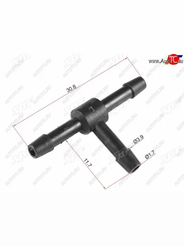 Соединитель трубок T-type (1 шт.) SAT ST-M11365