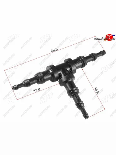 Соединитель трубок T-type (1 шт.) SAT ST-M11364