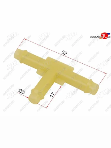 Соединитель трубок T-type (1 шт.) SAT ST-M11387