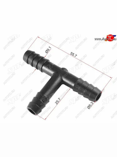 Соединитель трубок T-type (1 шт.) SAT ST-M11386